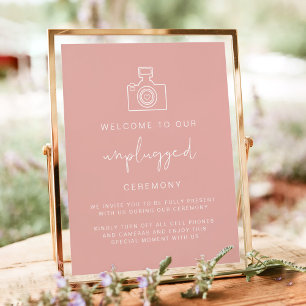 Póster LEAH Vibrant Pastel Boda de Ceremonia Sin Conexión