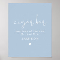 LEAH Vibrant Pastel Dusty Blue Boda Cigar Bar