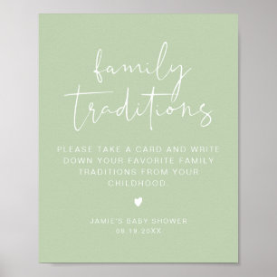 Póster LEAH Vibrant Pastel Family Traditions Baby Shower