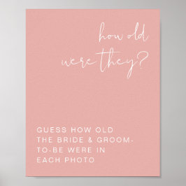 Póster LEAH Vibrant Pastel Pink Lo Viejos Que Eran Los Ró