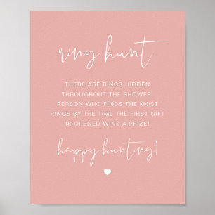 Póster LEAH Vibrant Pastel Ring Hunt Bridal Shower Game