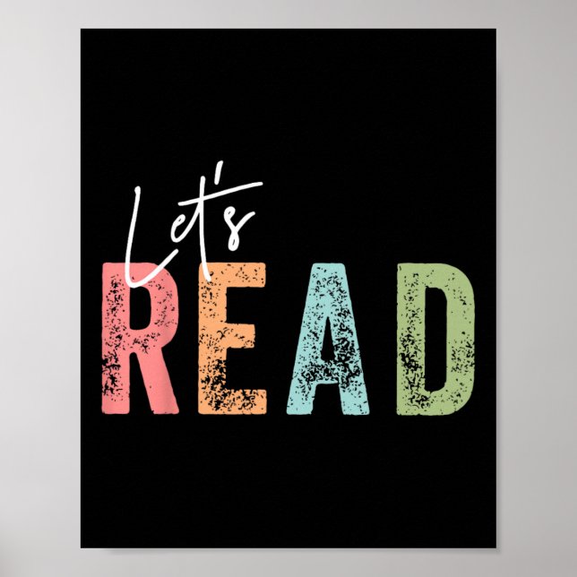 Póster Leamos Libros Friki De Los Libros Amante De La Lec (Frente)