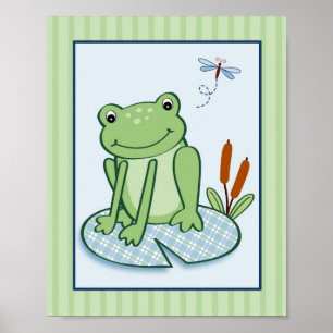 Póster Leap Frog Turtle Nursery Wall Art Imprimir