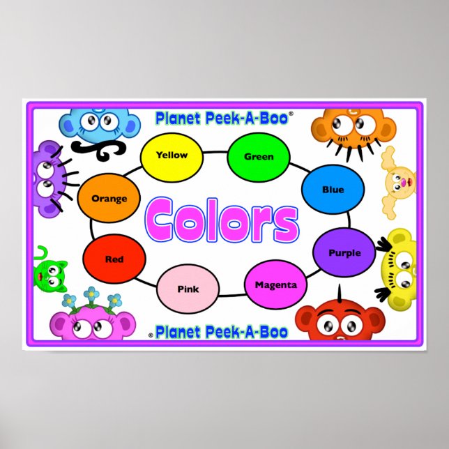 PÓSTER LEARN COLORS WITH PLANET PEEK-A-BOO (Frente)