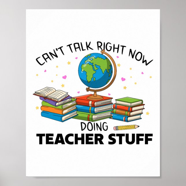 Póster Learning Exams Student Learn Can't Talk Doing Teac (Frente)
