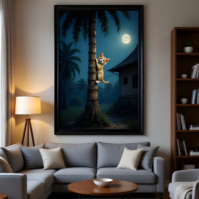 Póster Learning to Climb – Cute Cat Moment (Subido por el creador)