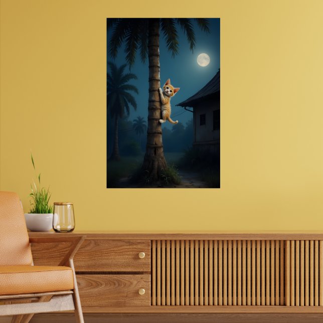 Póster Learning to Climb – Cute Cat Moment (Salón 2)