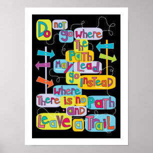 Póster Leave Your Own Trail Inspirational Art Poster