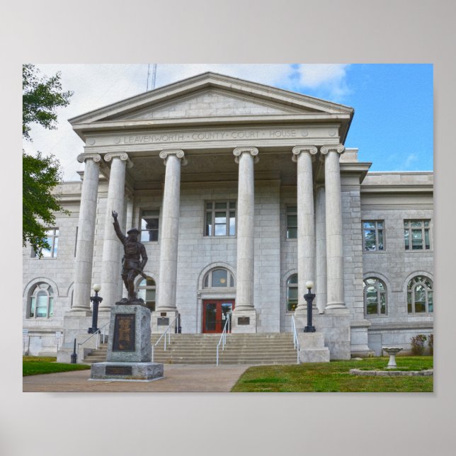 Póster Leavenworth County Courthouse, Leavenworth, Kansas (Frente)