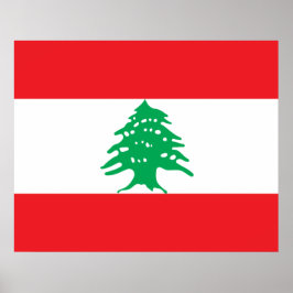Póster Lebanese Flag (Lebanon Flag)