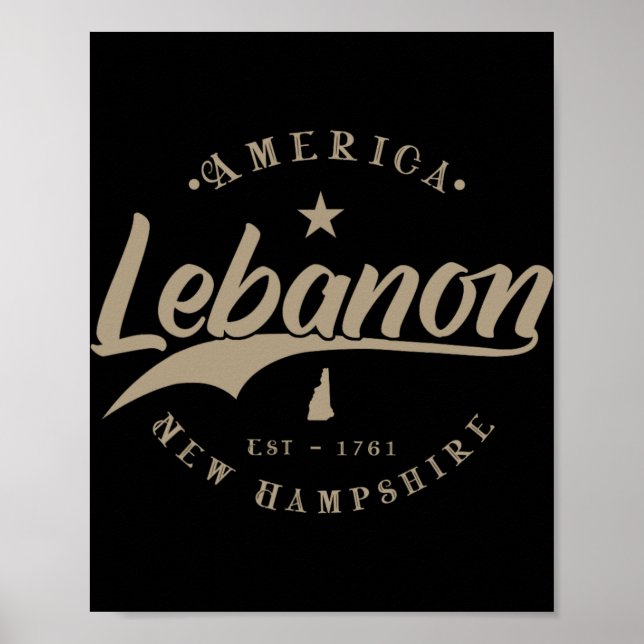 Póster Lebanon New Hampshire  (Frente)
