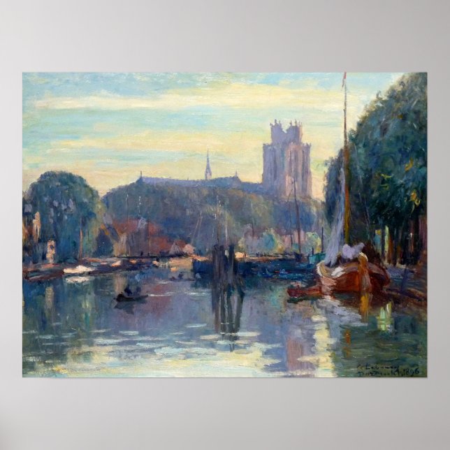 Póster Lebourg - Catedral de Dordrecht (Frente)
