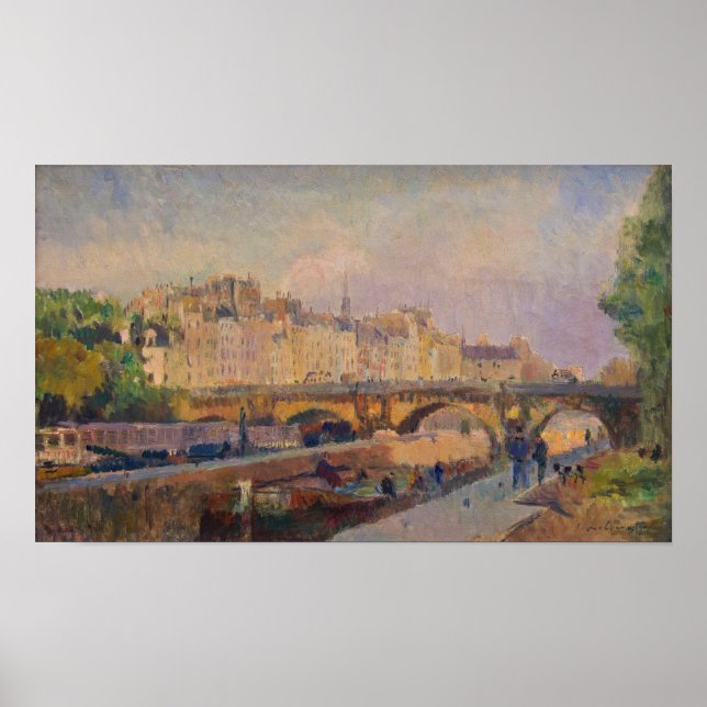 Póster Lebourg - París El Pont Neuf (Frente)