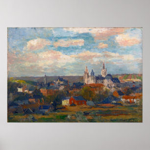 Póster Lebourg - Vista de Evreux Notre Dame París 1897