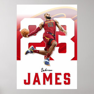 Póster lebron james, nba, baloncesto, king james, slam du