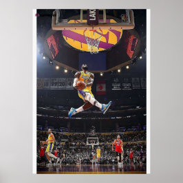 Póster lebron james, nba, baloncesto, king james, slam du