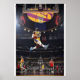 Póster lebron james, nba, baloncesto, king james, slam du