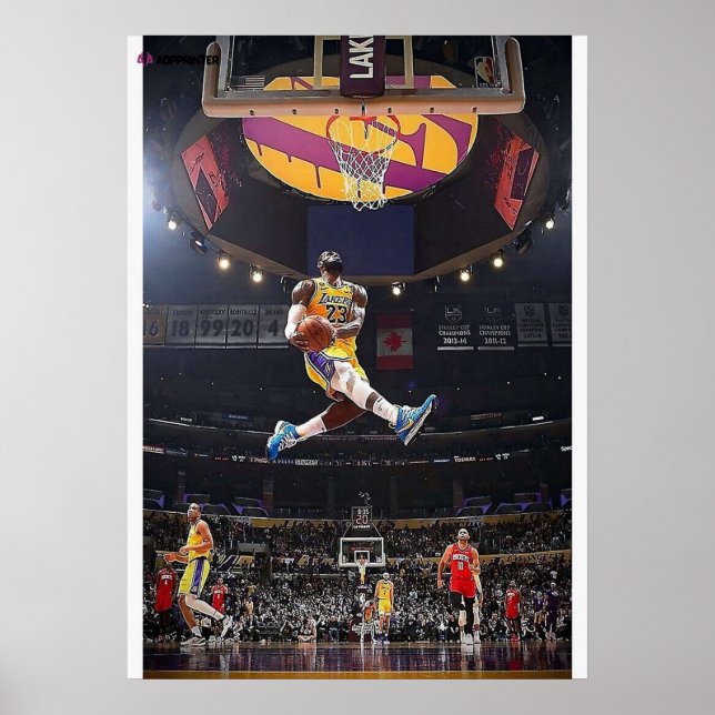 Póster lebron james, nba, baloncesto, king james, slam du (Frente)