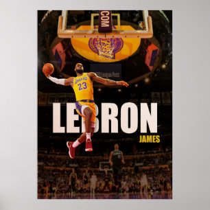 Póster lebron james, nba, baloncesto, king james, slam du