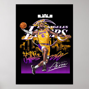 Póster lebron james, nba, baloncesto, king james, slam du