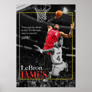 Póster lebron james, nba, baloncesto, king james, slam du
