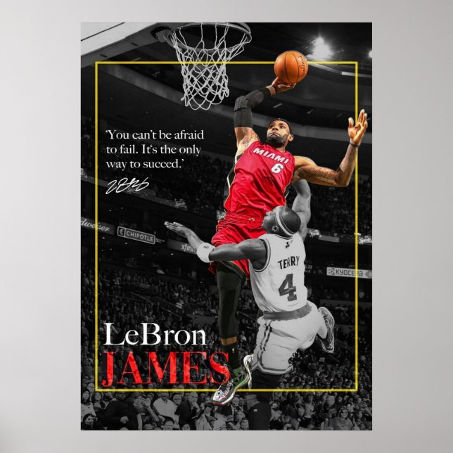 Póster lebron james, nba, baloncesto, king james, slam du (Frente)