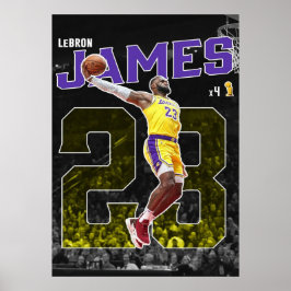 Póster lebron james, nba, baloncesto, king james, slam du