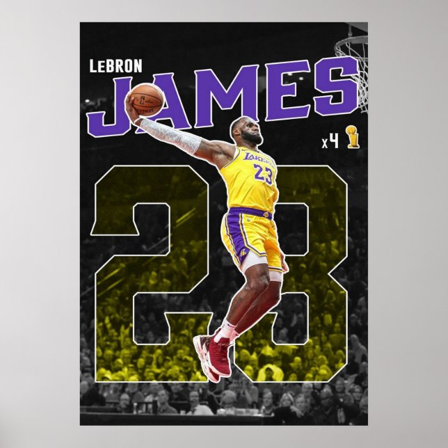 Póster lebron james, nba, baloncesto, king james, slam du (Frente)