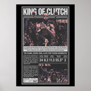 Póster lebron james, nba, baloncesto, king james, slam du