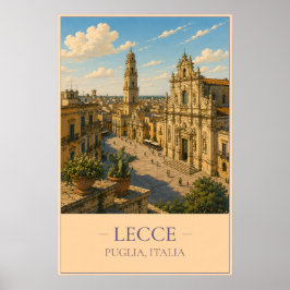 Póster Lecce, Italy – Vintage Travel Poster