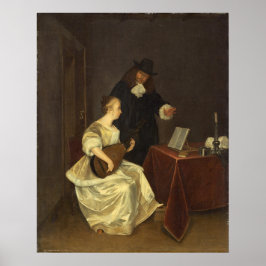 Póster Lección de música - Gerard ter Borch Bella Artes P