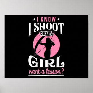 Póster Lección de tiro como Chica quiere - Regalo de caza