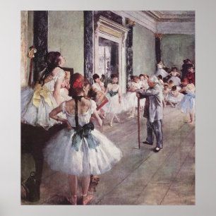 Póster Lección del ballet de Edgar Degas