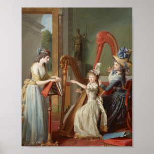 Póster Lección Harp Dada Por Madame De Genlis