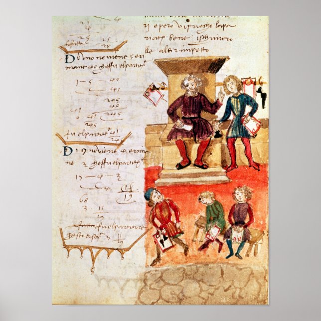 Póster Lección matemática, de un tratado matemático (Frente)