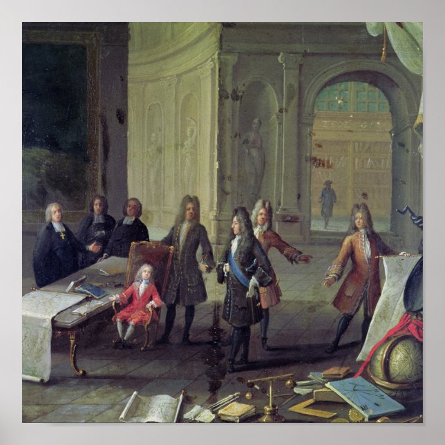 Póster Lección que se da al Joven Luis XV (Frente)