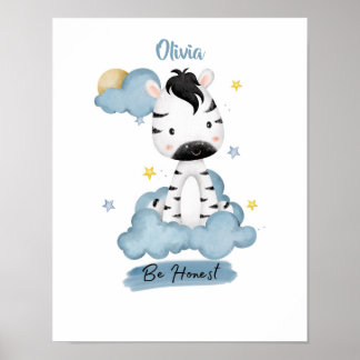 Póster Lecciones Pequeñas Cebra de las Nubes