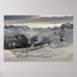 Póster Lech Zurs am Arlberg Alpes austríacos Austria Post
