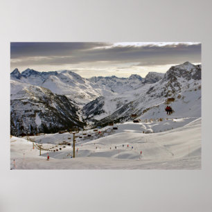 Póster Lech Zurs am Arlberg Alpes austríacos Austria Post