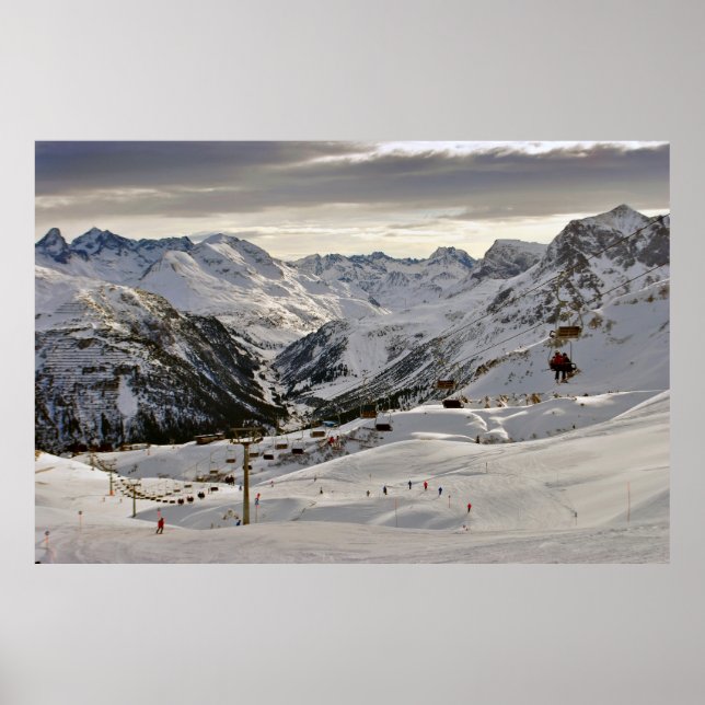 Póster Lech Zurs am Arlberg Alpes austríacos Austria Post (Frente)