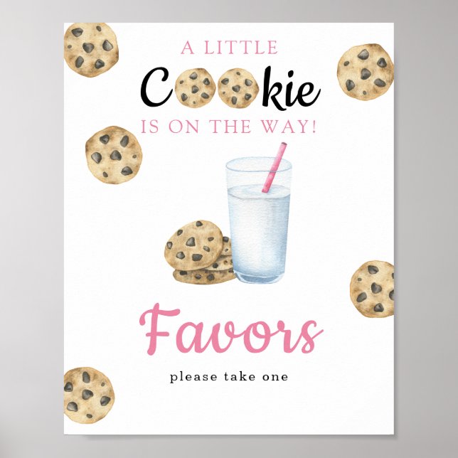 Póster Leche acuática ducha bebé - Favores (Frente)