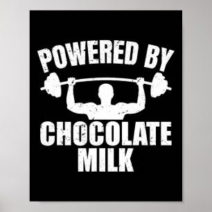 Póster Leche de chocolate Gym Fitness Workout Bodybuildin