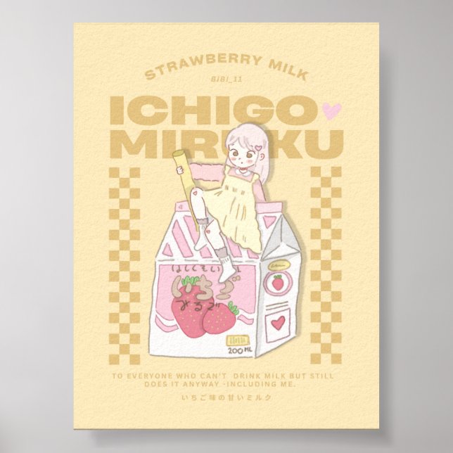 Póster 🍓✨Leche de ichigo ✨🍓 (Frente)