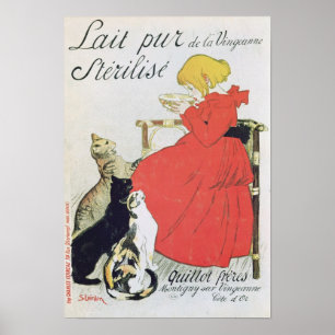 Póster Leche esterilizada pura de la publicidad de poster