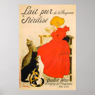 Póster Leche pura esterilizada de la Vingeanne CARTEL IMP