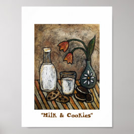 Póster "Leche y galletas"