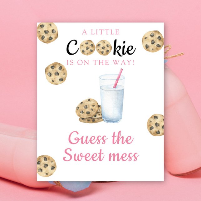 Póster Leche y galletas Ducha bebé Adivina el dulce desor (Subido por el creador)