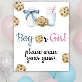 Póster Leche y galletas - Por favor, use su suposición