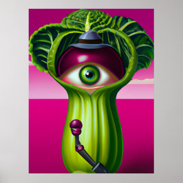 Póster Lechuga con un ojo