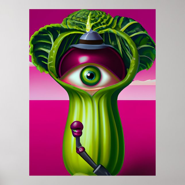 Póster Lechuga con un ojo (Frente)
